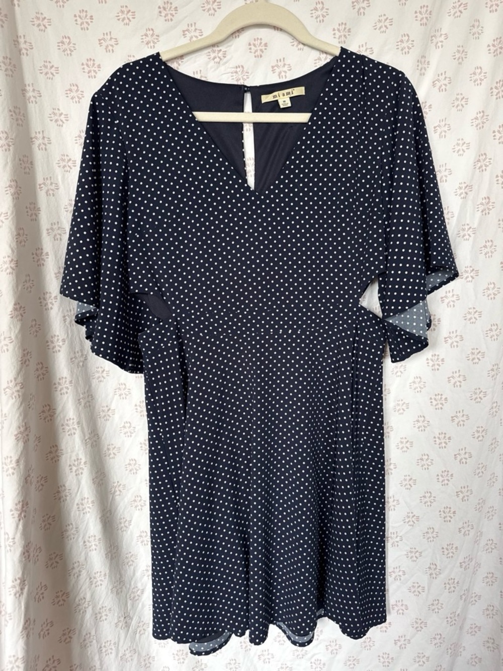 miami Navy Polka Dot Mini Dress